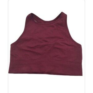 Knix Your High Neck Seamless Sports Bra Dark Cherry Size Large Pullover